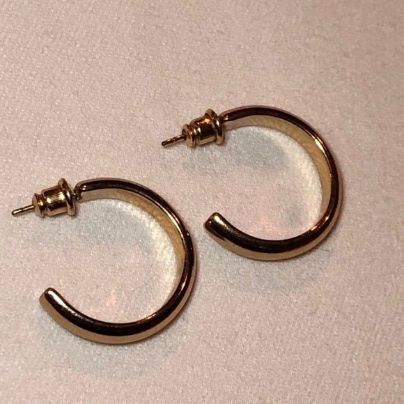 Vintage Vendome Gold Hoops c.1980's - Picture 2 of 5